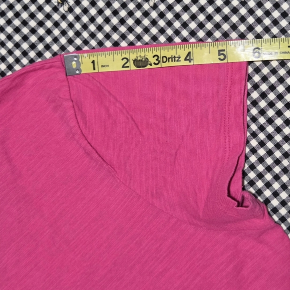 Women's Hanes Pink Short Sleeve Tee - Picture 15 of 16